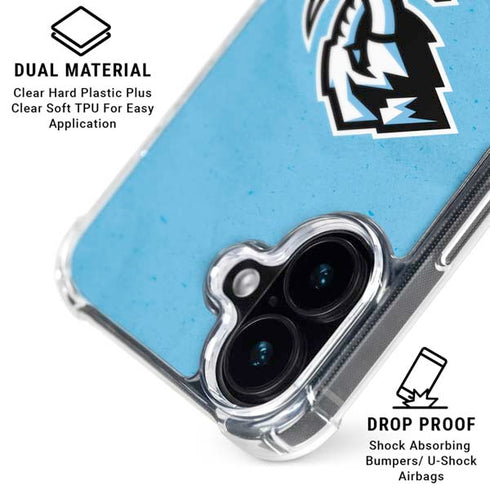 NHL Utah Mammoth Distressed Blue iPhone 17 Clear Case