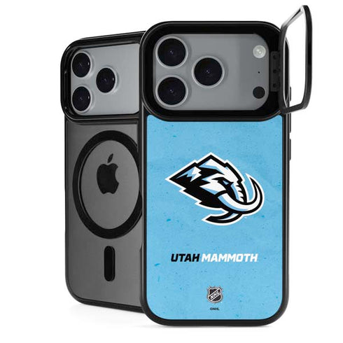 NHL Utah Mammoth Distressed Blue iPhone 18 Pro Kickstand Case