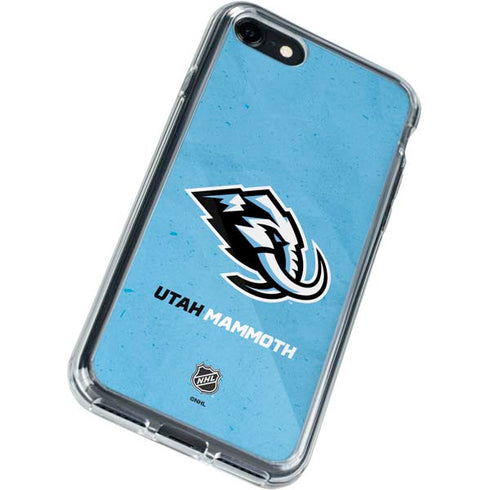 NHL Utah Mammoth Distressed Blue iPhone SE (2nd & 3rd Gen) Clear Case