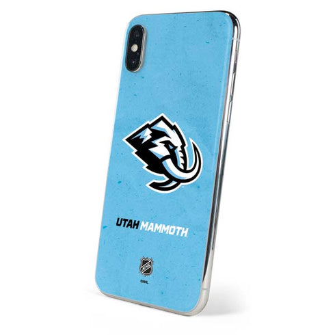 NHL Utah Mammoth Distressed Blue iPhone X Skin