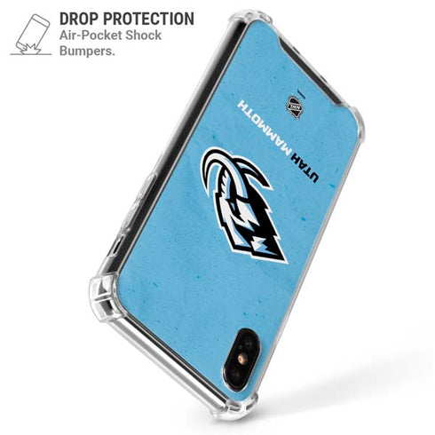 NHL Utah Mammoth Distressed Blue iPhone X/XS Clear Case