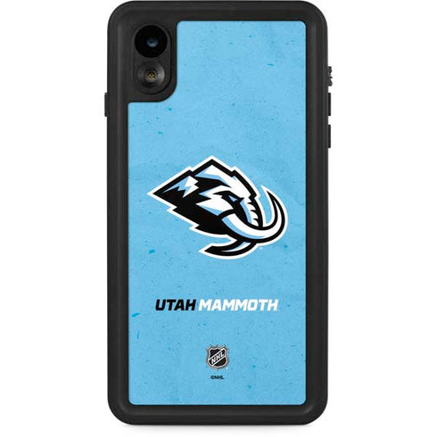 NHL Utah Mammoth Distressed Blue iPhone XR Waterproof Case
