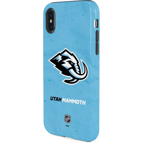 NHL Utah Mammoth Distressed Blue iPhone XS Pro Case