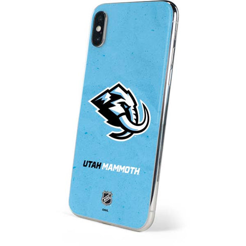 NHL Utah Mammoth Distressed Blue iPhone XS Skin