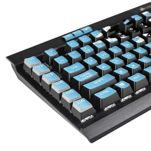 NHL Utah Mammoth Distressed Blue K95 RGB PLATINUM Mechanical Gaming Keyboard Skin
