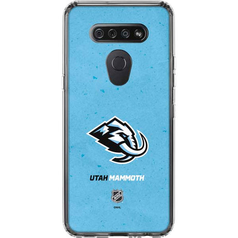 NHL Utah Mammoth Distressed Blue LG K51/Q51 Clear Case