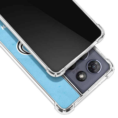 NHL Utah Mammoth Distressed Blue Moto G 5G (2025) Clear Case