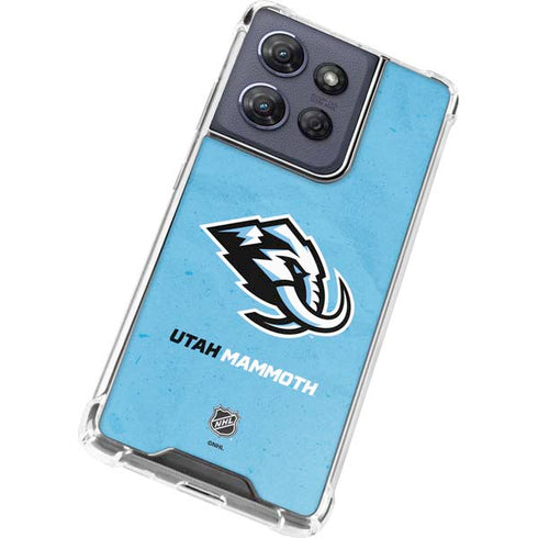 NHL Utah Mammoth Distressed Blue Moto G Play 5G (2025) Clear Case