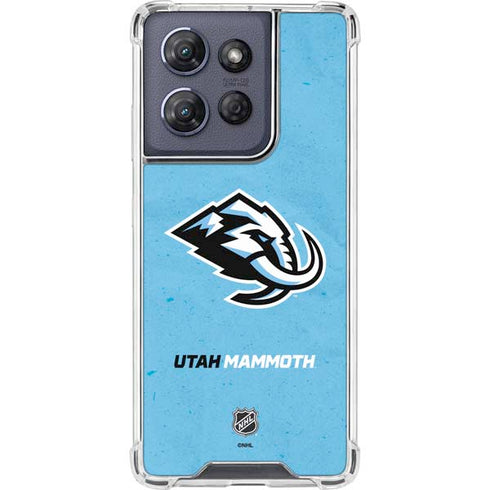 NHL Utah Mammoth Distressed Blue Moto G Power 5G (2025) Clear Case
