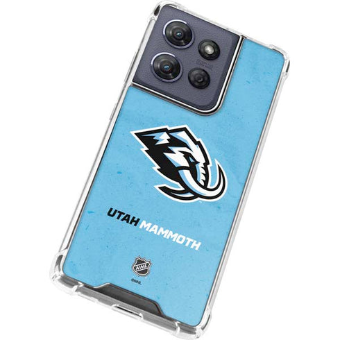 NHL Utah Mammoth Distressed Blue Moto G Power 5G (2025) Clear Case
