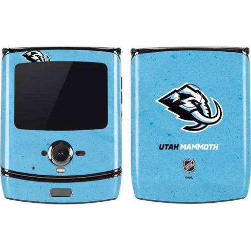 NHL Utah Mammoth Distressed Blue Motorola RAZR Skin
