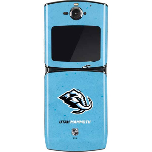 NHL Utah Mammoth Distressed Blue Motorola RAZR Skin