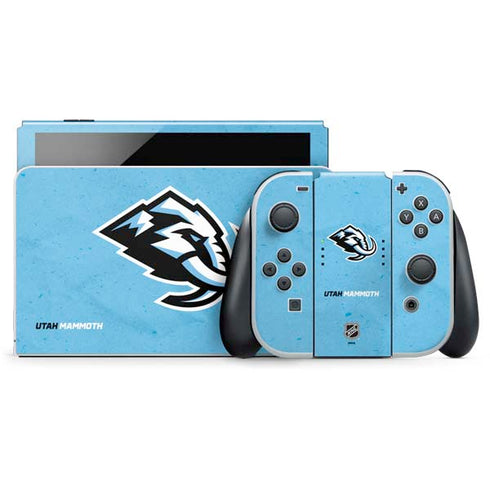 NHL Utah Mammoth Distressed Blue Nintendo Skins
