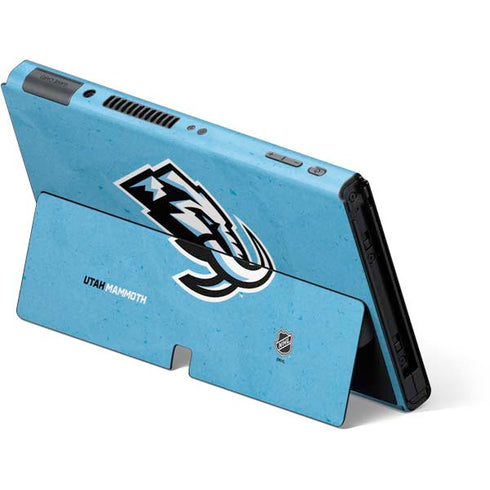 NHL Utah Mammoth Distressed Blue Nintendo Switch OLED (2021) Skin