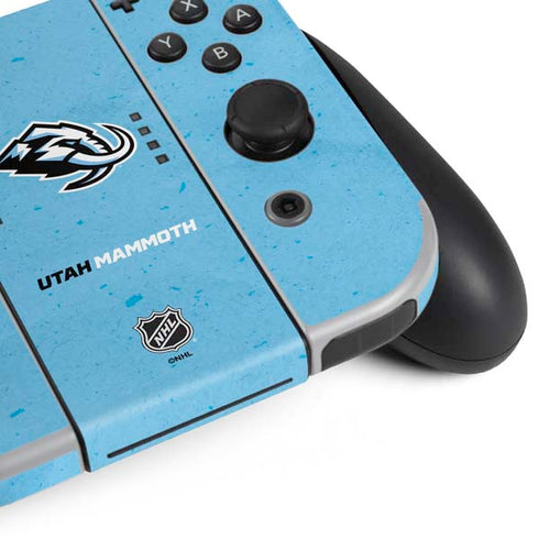 NHL Utah Mammoth Distressed Blue Nintendo Switch OLED (2021) Skin