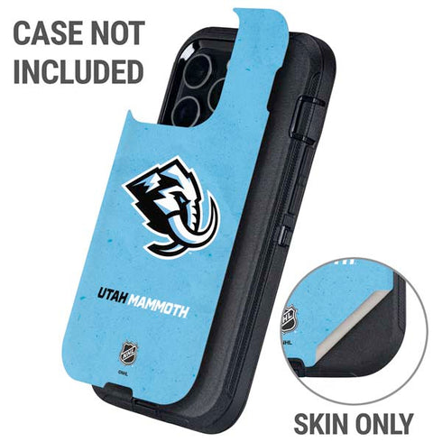 NHL Utah Mammoth Distressed Blue Otterbox Defender iPhone Skin