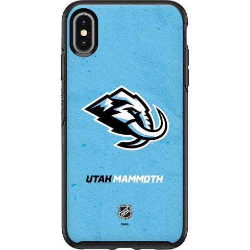 NHL Utah Mammoth Distressed Blue Otterbox Symmetry iPhone Skin