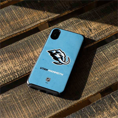 NHL Utah Mammoth Distressed Blue Otterbox Symmetry iPhone Skin