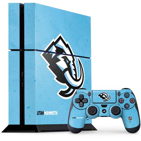 NHL Utah Mammoth Distressed Blue PlayStation PS4 Skins