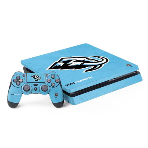 NHL Utah Mammoth Distressed Blue PS4 Slim Bundle Skin