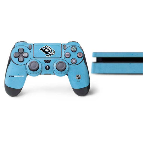 NHL Utah Mammoth Distressed Blue PS4 Slim Bundle Skin