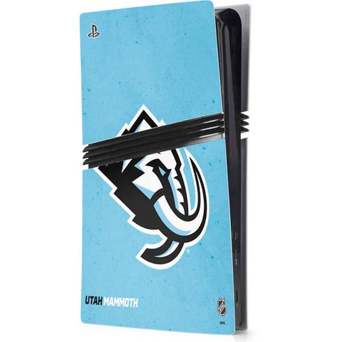 NHL Utah Mammoth Distressed Blue PS5 Pro Console Skin
