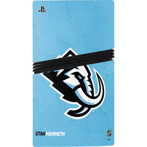 NHL Utah Mammoth Distressed Blue PS5 Pro Console Skin