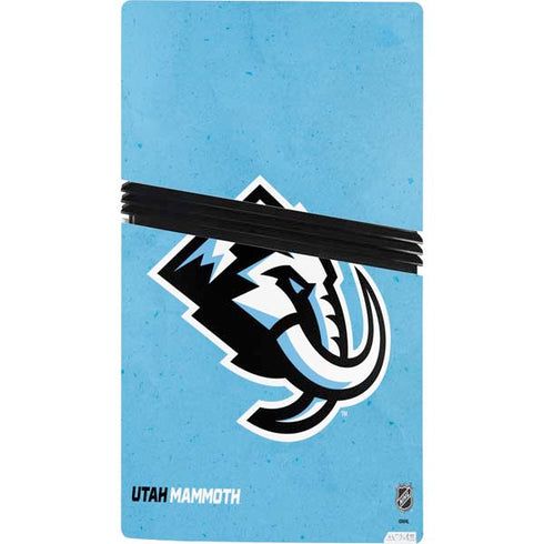 NHL Utah Mammoth Distressed Blue PS5 Pro Console Skin