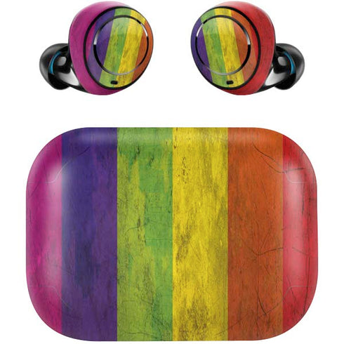Distressed Rainbow Flag Amazon Echo Buds Skin