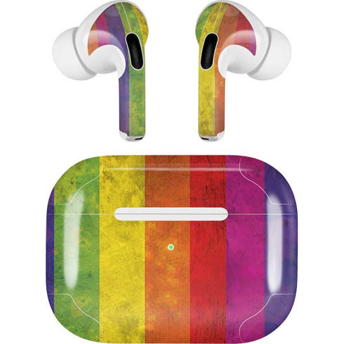 Distressed Rainbow Flag AirPods Skins