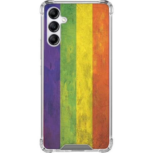 Distressed Rainbow Flag Gabb Phone 4 Clear Case