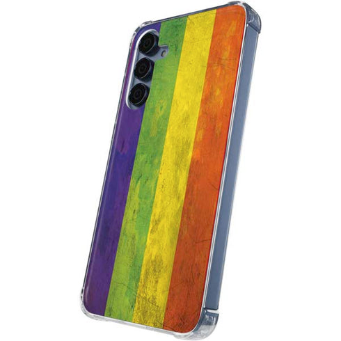 Distressed Rainbow Flag Galaxy A35 5G Clear Case