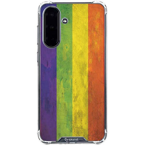 Distressed Rainbow Flag Galaxy A36 5G Clear Case