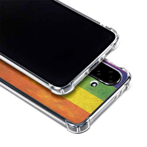 Distressed Rainbow Flag Galaxy A36 5G Clear Case