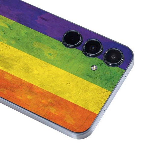 Distressed Rainbow Flag Galaxy A36 5G Skin