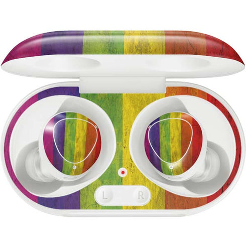Distressed Rainbow Flag Galaxy Buds Plus Skin