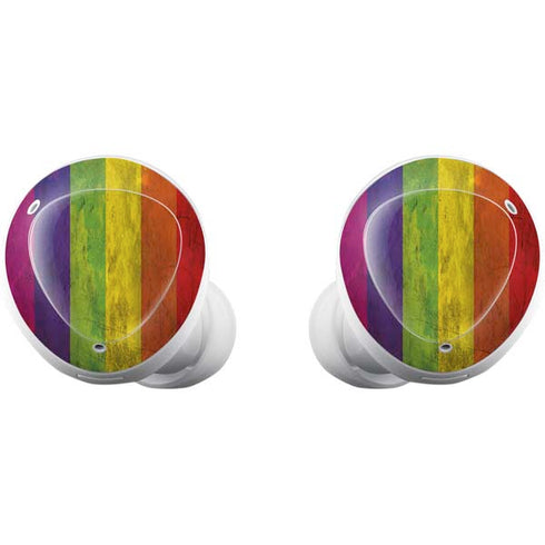 Distressed Rainbow Flag Galaxy Buds Plus Skin