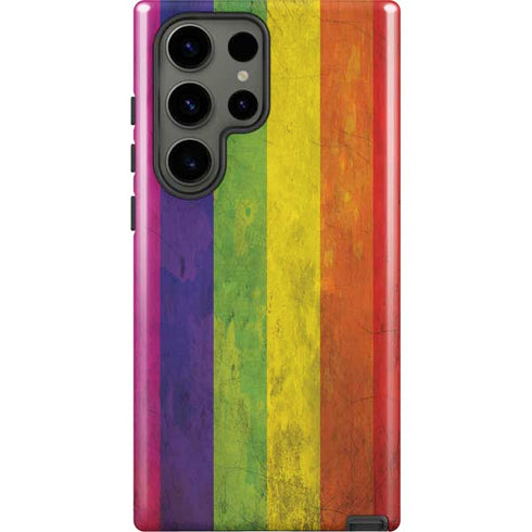Distressed Rainbow Flag Galaxy S23 Ultra Pro Case