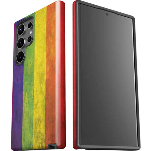 Distressed Rainbow Flag Galaxy S23 Ultra Pro Case