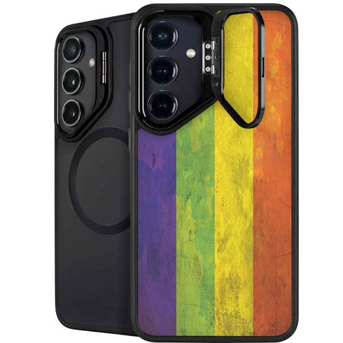 Distressed Rainbow Flag Galaxy S25 Kickstand Case