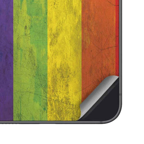 Distressed Rainbow Flag Galaxy S25 Plus Skin