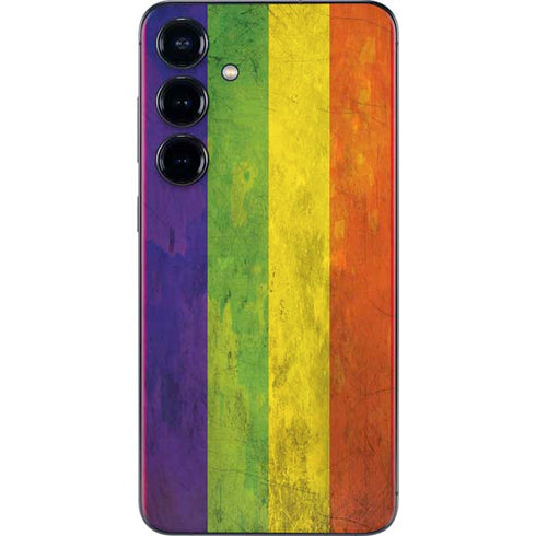 Distressed Rainbow Flag Galaxy S24 Skin