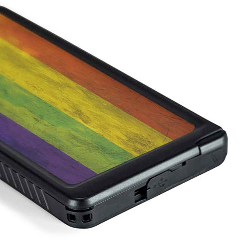 Distressed Rainbow Flag Galaxy S24 Ultra Waterproof Case
