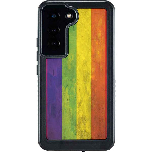 Distressed Rainbow Flag Galaxy S24 Waterproof Case