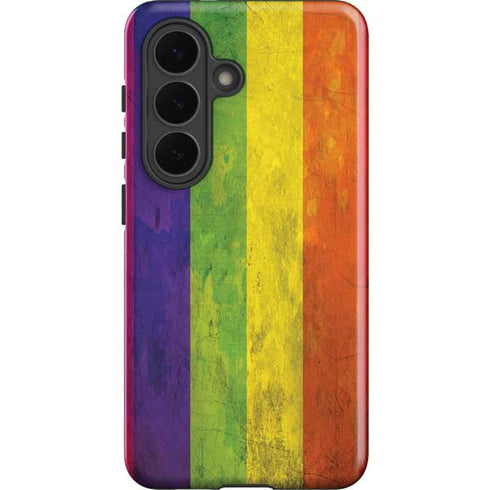 Distressed Rainbow Flag Galaxy S26 Plus Impact Case