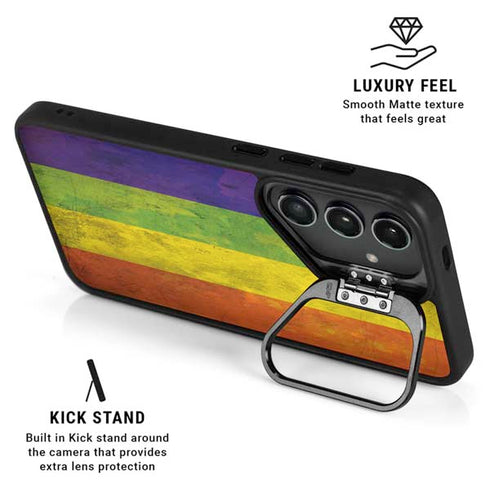 Distressed Rainbow Flag Galaxy S26 Ultra Kickstand Case