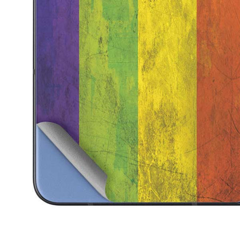 Distressed Rainbow Flag Galaxy Z Fold5 5G Skin