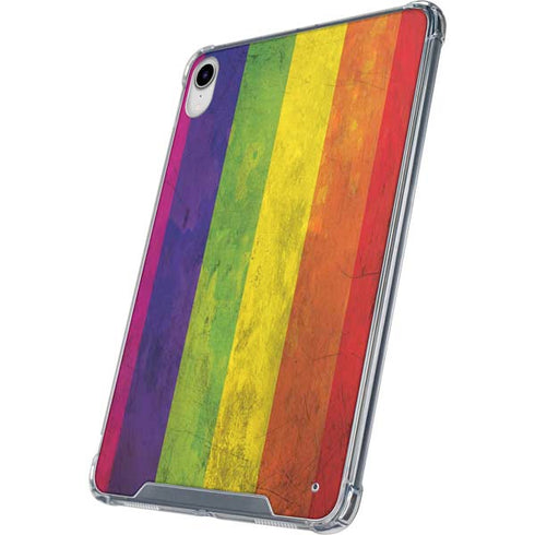 Distressed Rainbow Flag iPad 11th Gen (2025) Clear Case