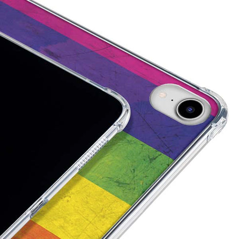 Distressed Rainbow Flag iPad 11th Gen (2025) Clear Case