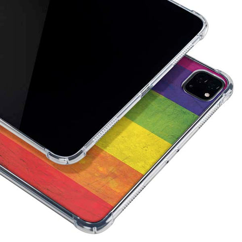 Distressed Rainbow Flag iPad Pro 11in (2024) Clear Case